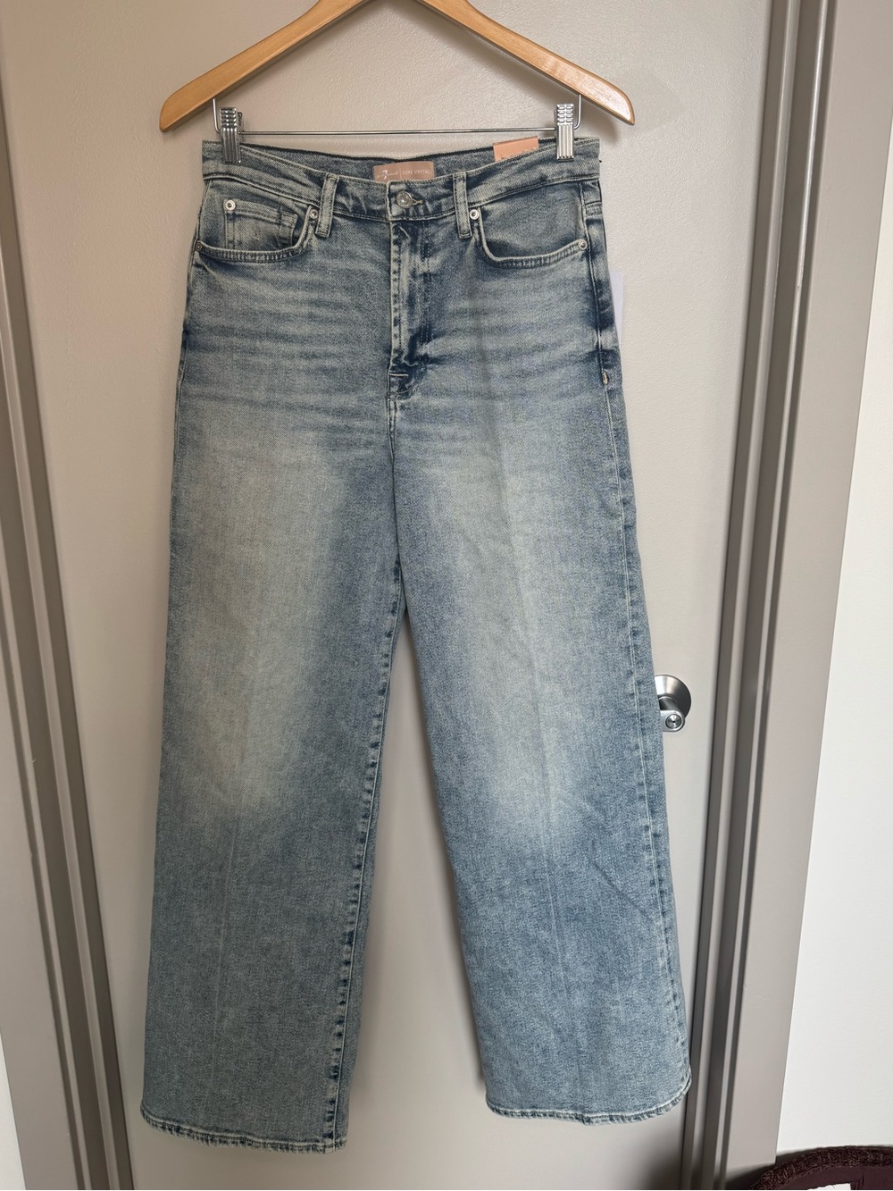 Anthropologie 7 For All Mankind Jo Ultra High-Rise Wide-Leg Jeans